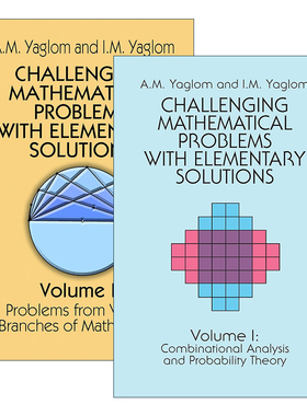 英文原版 Challenging Mathematical Problems with Elementary Solutions 具有初等解法的挑战性数学问题2册 英文版 进口原版书籍