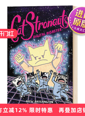 英文原版绘本 CatStronauts Digital Disaster猫猫历险记6 英文版儿童图书