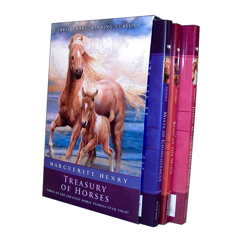 英文原版 Marguerite Henry Treasury of Horses 玛格丽特亨利3本纽伯瑞奖小说盒装 含辛可提岛的迷雾 英文版 进口英语原版书籍