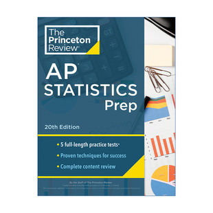 英文原版 Princeton Review AP Statistics Prep 20th Edition 普林斯顿评论AP统计学 第20版 2024 英文版 进口英语原版书籍