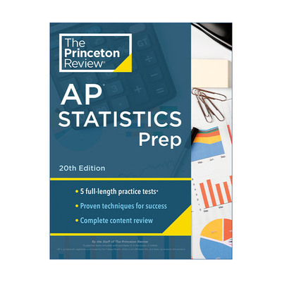 英文原版 Princeton Review AP Statistics Prep 20th Edition 普林斯顿评论AP统计学 第20版 2024 英文版 进口英语原版书籍