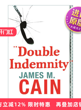 英文原版小说 Double Indemnity 双重赔偿 邮差总按两次铃作者 英文版 进口英语原版书籍