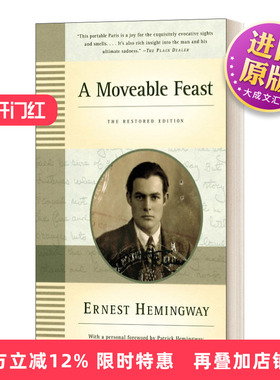 英文原版 A Moveable Feast the Restored Edition 流动的盛宴 复原版 英文版 进口英语原版书籍