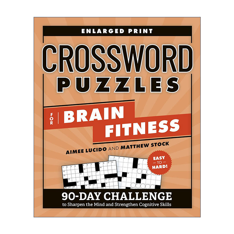 英文原版 Crossword Puzzles for Brain Fitness 益智填字游戏 90天大挑战 英文版 进口英语原版书籍