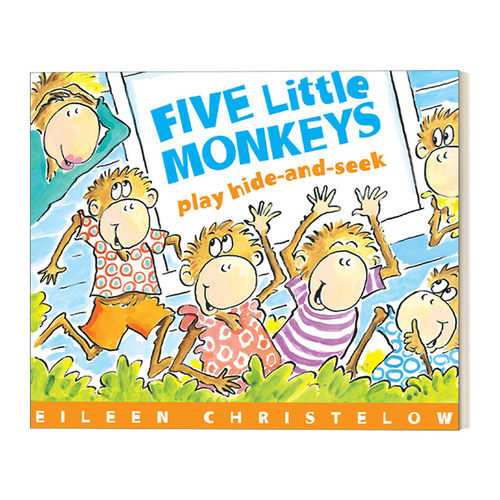 英文原版 Five Little Monkeys Play Hide and Seek 五只小猴子玩捉迷藏 儿童绘本 英文版 进口英语原版书籍