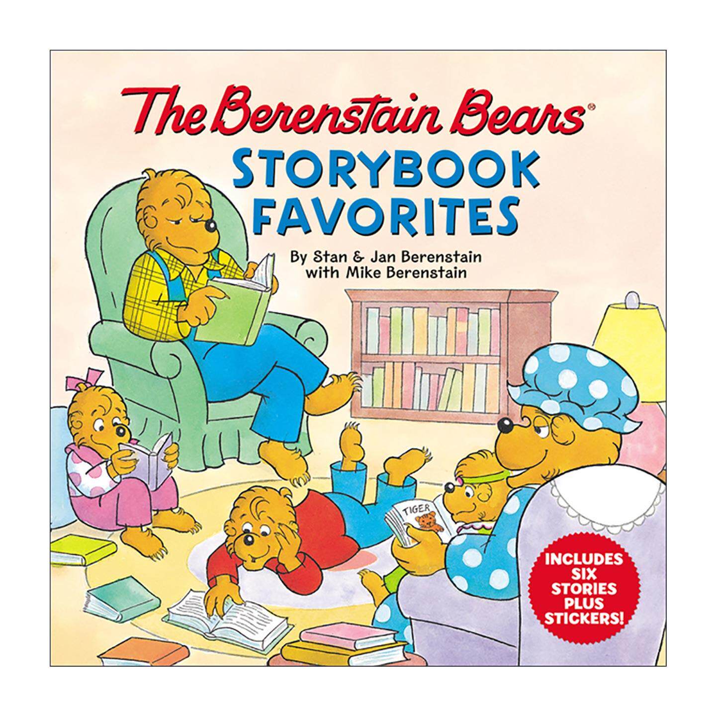 英文原版 The Berenstain Bears Storybook Favorites 贝贝熊 6个故事合集 精装 含贴纸 英文版 进口英语原版书籍