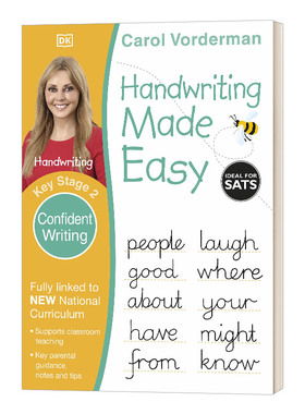 英文原版 Ages 7-11 Key Stage 2 Confident Writing DK Handwriting Made Easy DK书法一点通练习本 独立写作 英文版 进口英语书