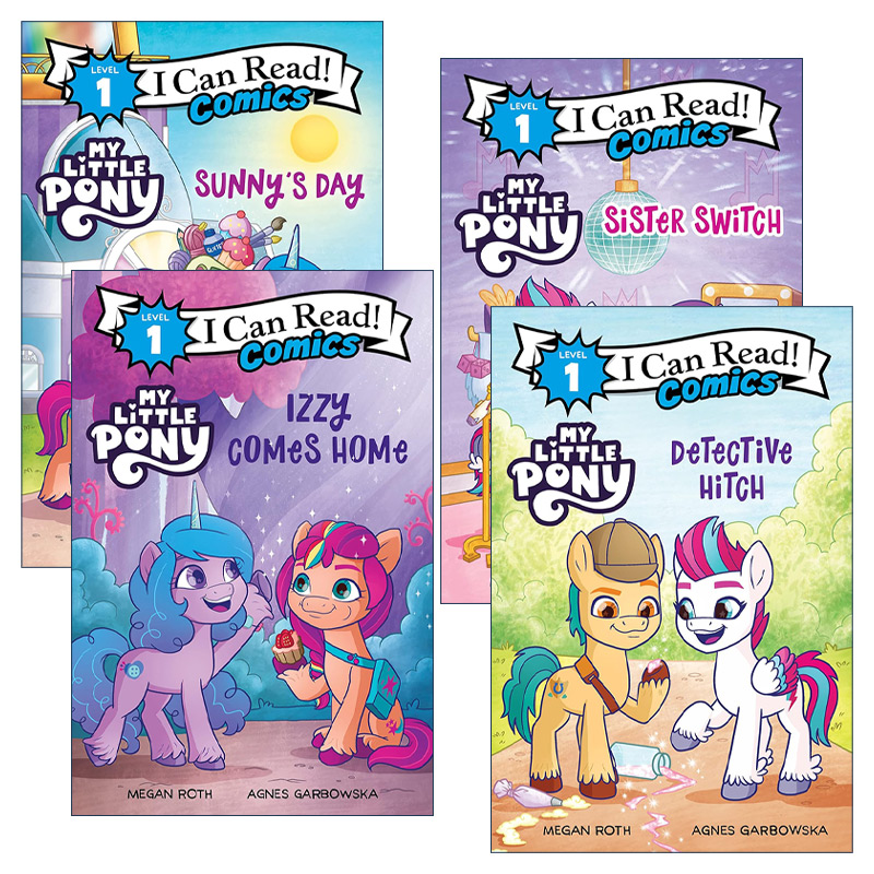 英文原版绘本 My Little Pony 小马宝莉漫画4册 I Can Read Comics Level 1 分级阅读 儿童英语故事漫画 英文版 进口英语原版书籍
