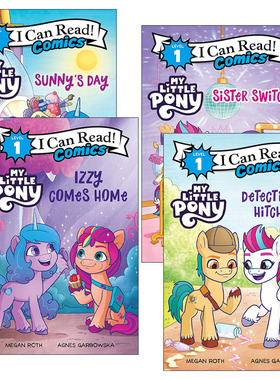 英文原版绘本 My Little Pony 小马宝莉漫画4册 I Can Read Comics Level 1 分级阅读 儿童英语故事漫画 英文版 进口英语原版书籍