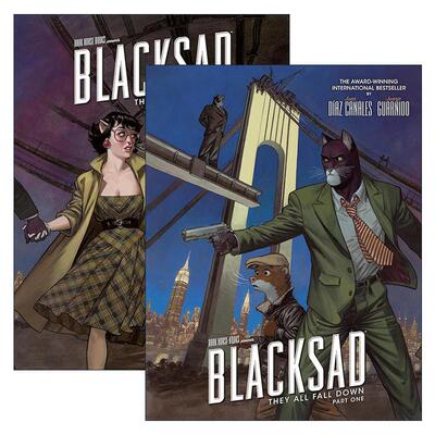 英文原版 Blacksad They All Fall Down 黑猫侦探 世界坍塌 2册 黑马漫画 精装 Juan Díaz Canales 英文版 进口英语原版书籍