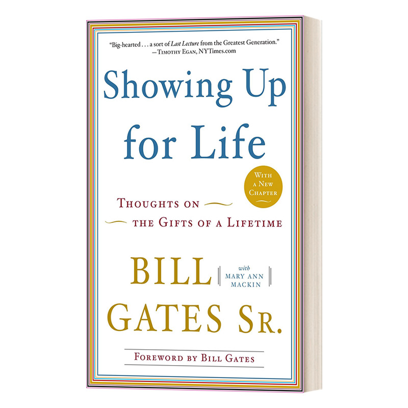 英文原版 Showing Up for Life Thoughts on the Gifts of a Lifetime 比尔盖茨是这样培养的 英文版 进口英语原版书籍