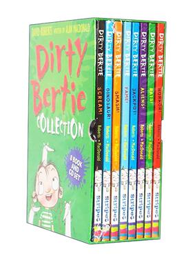 英文原版 Dirty Bertie Book and CD Collection 脏男孩波迪系列8册套装附CD 儿童初级章节书 英文版 进口英语原版书籍