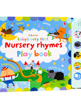Usborne Baby's Very First Nursery Rhymes Playbook 英文原版 童谣儿歌 纸板触摸发声翻翻书 幼儿英语启蒙早教游戏互动书 英文版