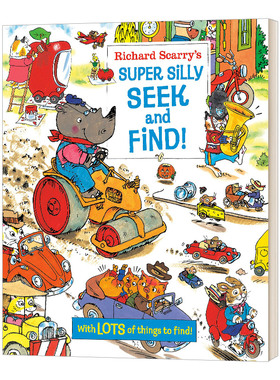 英文原版 Richard Scarry's Super Silly Seek and Find 斯凯瑞金色童书 傻傻找找书 英文版 进口英语原版书籍儿童图书