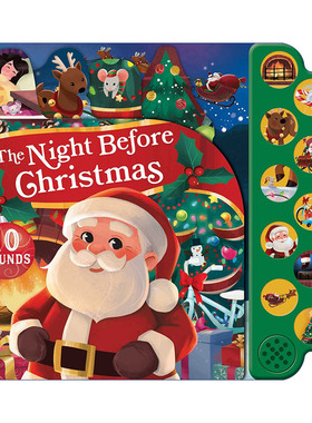 英文原版 The Night Before Christmas 10-Button Sound Book 圣诞前夕 发声书 英文版 进口英语原版书籍