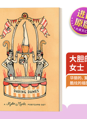 英文原版 Daring Dames A Kyler Martz Postcard Set大胆的女士 美国插画师 纹身画师Kyler Martz作品明信片盒装 进口英语原版书籍