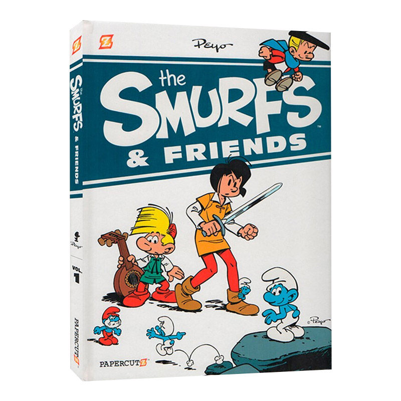 英文原版 Smurfs & Friends 蓝精灵和朋友们 精装合辑 漫画绘本图画书全彩冒险故事书 比利时漫画大师 英文版 进口英语原版书籍