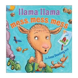 羊驼拉玛打扫卫生 儿童精装 进口英语原版 Llama 书籍 英文版 Mess 安娜·杜德尼 英文原版 绘本