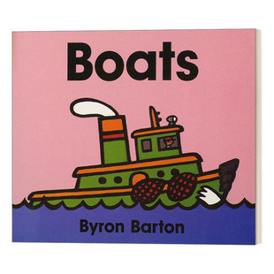 交通工具认知纸板书 Byron Barton 英文原版 进口英语原版 船 英文版 书籍 Boats
