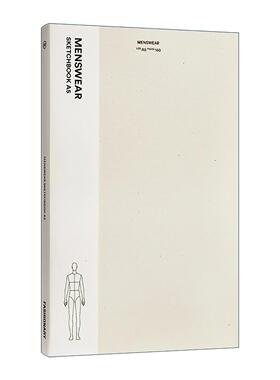 英文原版 Fashionary Menswear Sketchbook A5 男装素描本A5 精装 英文版 进口英语原版书籍