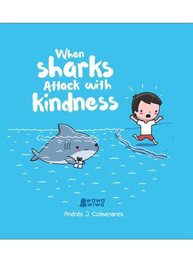 英文原版 When Sharks Attack With Kindness 当鲨鱼温柔袭击 精装 拥抱系漫画 英文版 进口英语原版书籍