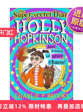 英文原版 Holly Hopkinson Just a Touch of Utter Chaos 霍莉的超级秘密日记3 青少年幽默插画故事书 英文版 进口英语原版书籍