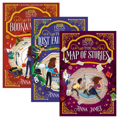 英文原版 Pages & Co. 穿梭童话故事集系列3册 儿童奇幻小说 美国国家畅销书作家Anna James 英文版 进口英语原版书籍