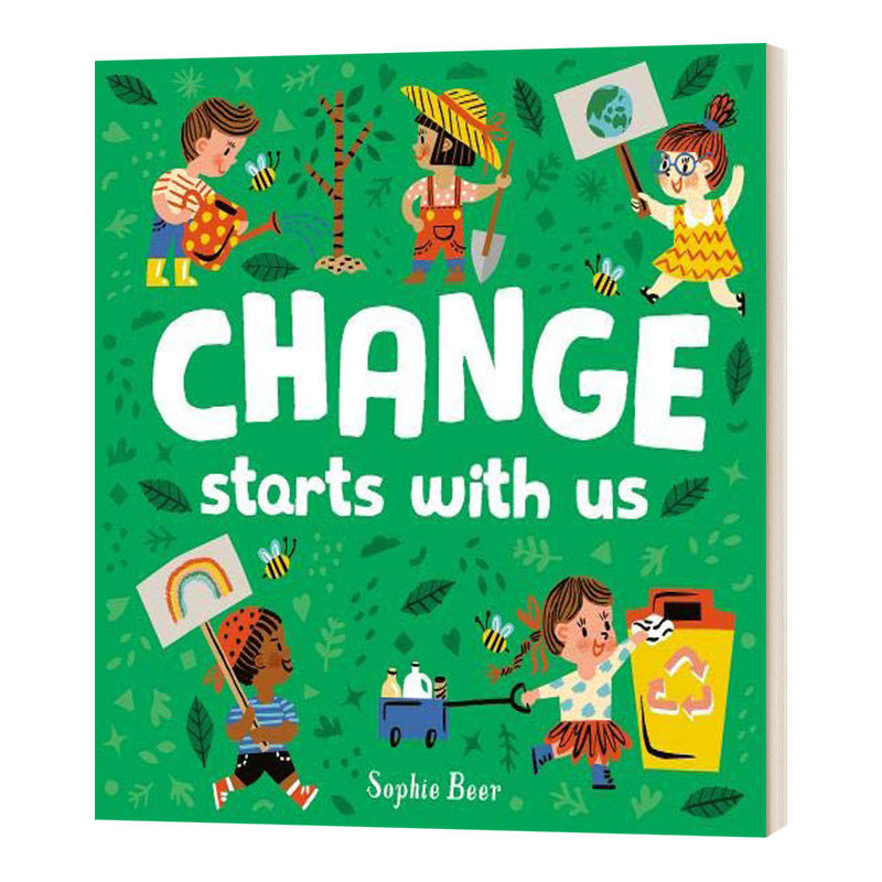 change starts with us 改变从我做起 纸板书 绘本 英文版 进口英语