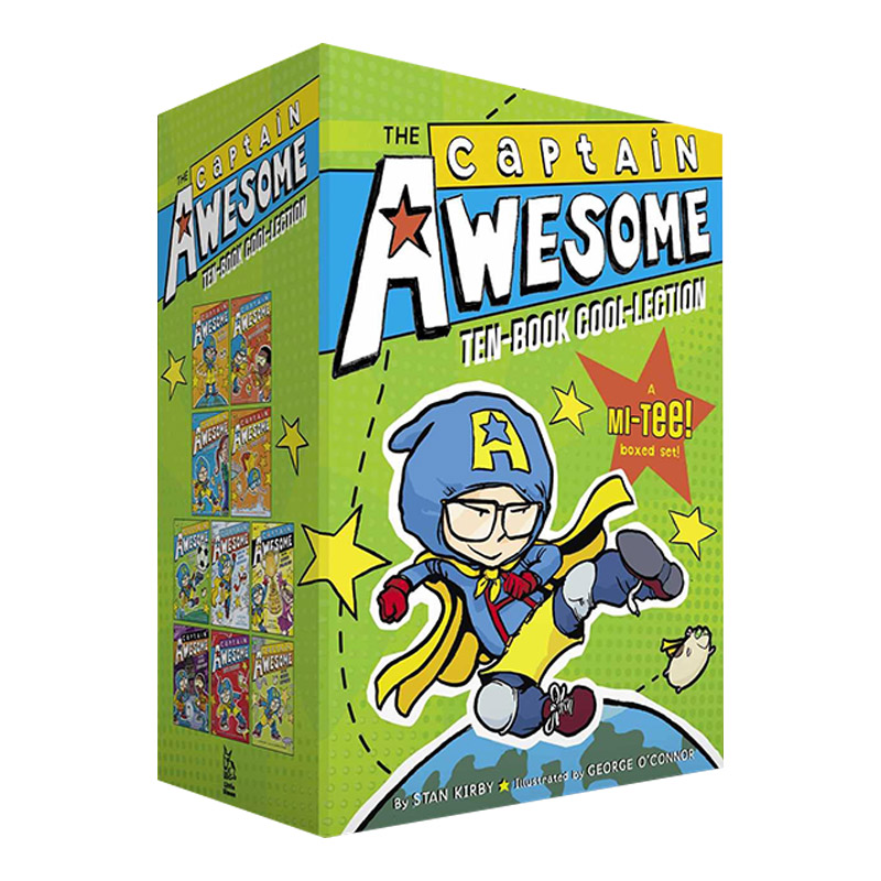 英文原版 The Captain Awesome Ten-Book Cool-lection 异能船长 盒装 10册 英文版 进口英语原版书籍