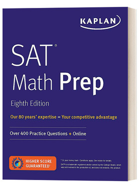 英文原版 SAT Math Prep  卡普兰SAT数学备考 英文版 进口英语原版书籍