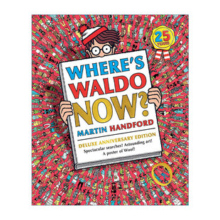 Waldo 英文原版 Handford Martin Deluxe Where 豪華版 沃爾多現在在哪里 Now Edition 精裝 兒童互動活動游戲繪本 進口英語書籍