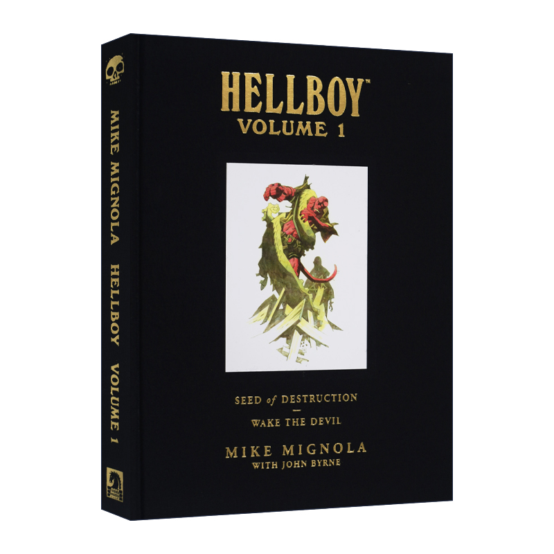 英文原版 Hellboy Library Volume 1 Seed of Destruction and Wake the Devil 地狱男爵卷1 精装漫画手绘线稿馆藏版 进口英语书