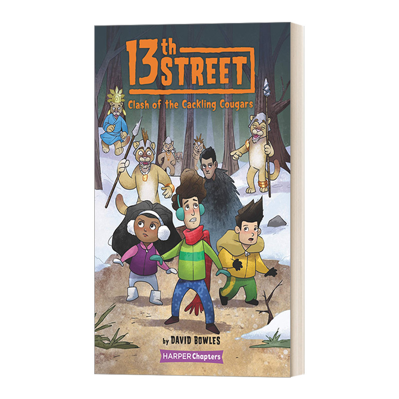 英文原版 13th Street 3 Clash of the Cackling Cougars 第13大街3 奇幻冒险儿童小说 初级章节桥梁书 6-10岁 英文版 进口英语书