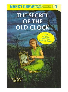 英文原版 Nancy Drew Mystery Stories 南希德鲁之谜故事集 老钟表之谜 隐藏的楼梯 二合一 儿童推理小说 精装 Carolyn Keene