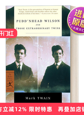 英文原版 Pudd'nhead Wilson Modern Library Classics 傻瓜威尔逊 Mark Twain马克吐温 兰登书屋现代图书馆经典系列 进口英语书籍