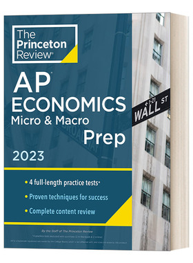 英文原版 Princeton Review AP Economics Micro & Macro Prep  2023 普林斯顿评论AP经济学宏观微观 2023 英文版 进口英语书籍