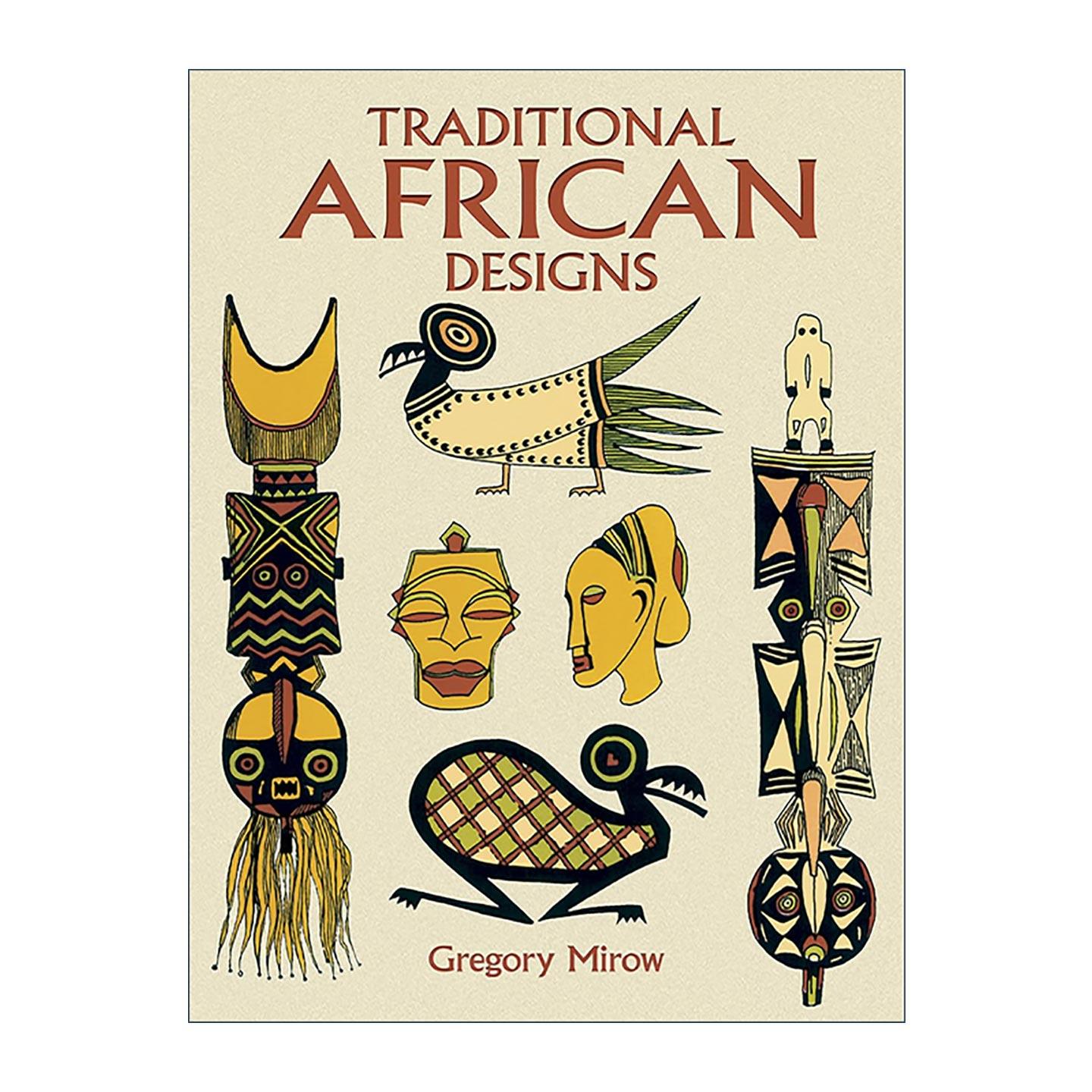 英文原版 Traditional African Designs 传统非洲设计 图腾图案装饰艺术素材图册 英文版 进口英语原版书籍