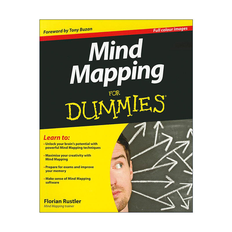 英文原版 Mind Mapping for Dummies 思维导图入门 达人迷 英文版 进口英语原版书籍
