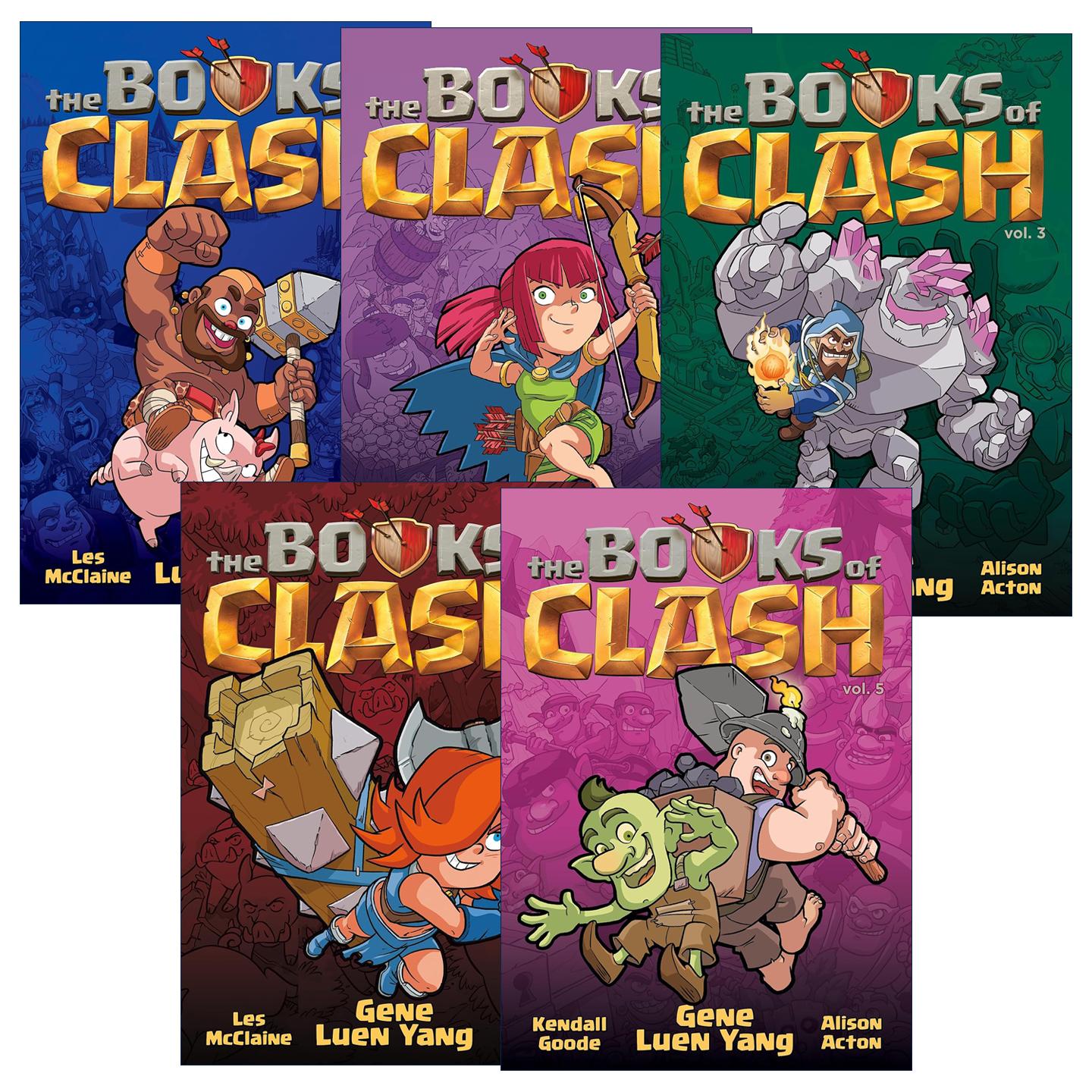 英文原版 The Books of Clash 冲突之书系列1-5册 青少年图像小说 部落冲突与皇室战争角色 英文版 进口英语原版书籍