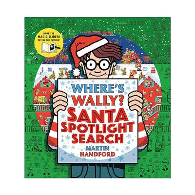 英文原版 Where's Wally Santa Spotlight Search 威利在哪里 圣诞合集 儿童益智游戏聚光灯活动书精装 迷宫解谜 进口英语原版书籍