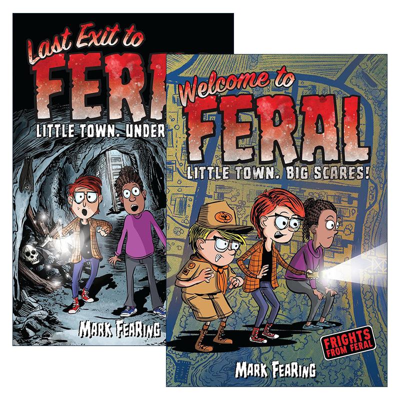 英文原版 Frights from Feral 野性恐惧系列2册 儿童冒险漫画 Mark Fearing 英文版 进口英语原版书籍