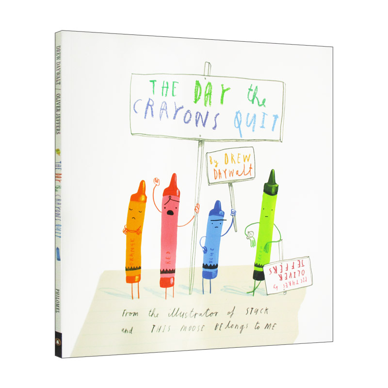 英文原版 小蜡笔大罢工 Oliver Jeffers 绘本 The Day The Crayons Quit 进口原版书籍儿童图书 书籍/杂志/报纸 儿童读物原版书 原图主图