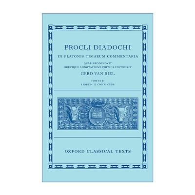 英文原版 Proclus Commentary on Timaeus Book 2 普罗克鲁斯 论柏拉图蒂迈欧篇 卷二 精装 英文版 进口英语原版书籍