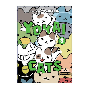 从前从前有只猫 书籍 Cats 进口英语原版 英文版 世界喵童话作者pandania 治愈搞笑漫画 妖怪猫咪3 Vol.3 Yokai 英文原版