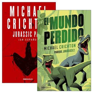 英文原版 Parque Jurásico 侏罗纪公园系列2册 Michael Crichton Jurassic Park/El mundo perdido 英文版 进口英语原版书籍