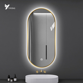 智能浴室镜led壁挂椭圆防雾卫浴带灯卫生间镜子挂墙式 洗手洗漱镜