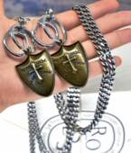 链腰链 316钛钢项链hiphop双层欧美嘻哈卫衣链子盾牌裤 K21个性 时尚