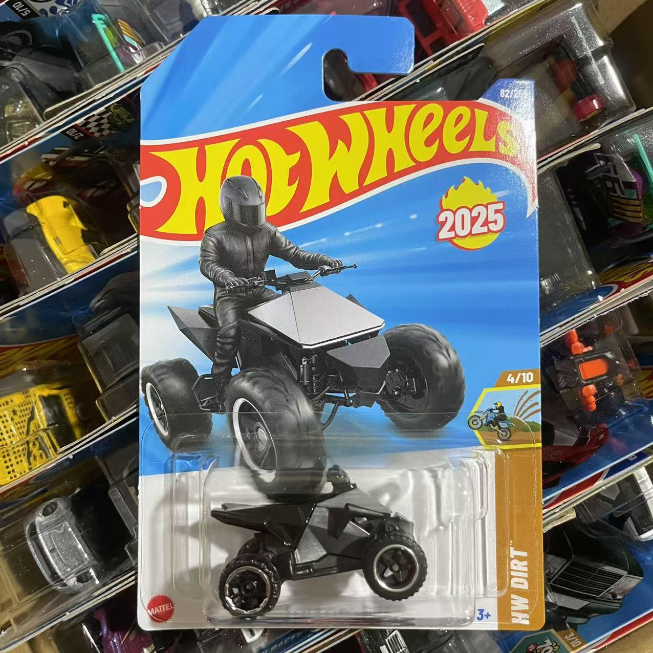 风火轮2025D新批次特斯拉摩托车仿真合金小跑车模男孩儿童玩具车