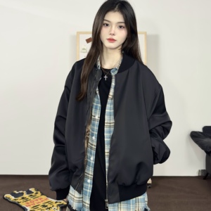 AHCN（志存高远）美式复古飞行夹克Cleanfit设计感男女上衣外套潮