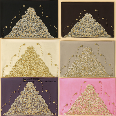 2026春中东阿拉伯雪纺钉珠方巾女